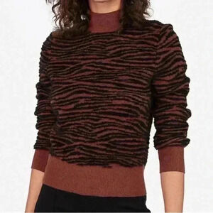Express Zebra print mock neck sweater